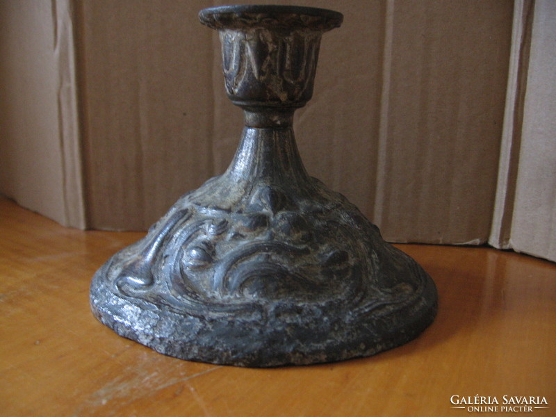 Cast iron candle holder, lamp base