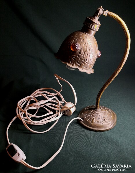 Dt/390 – antique, German (z.U.G.), Jugendstil copper table lamp