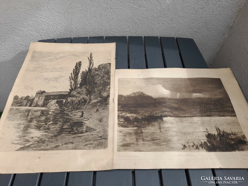 2 antique engravings from the 1800s