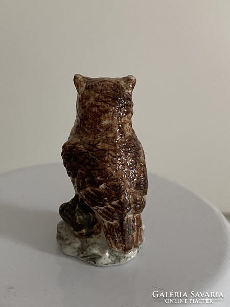 From the owl collection, an old ceramic ornament with an owl figure, decoration 3.5 cm