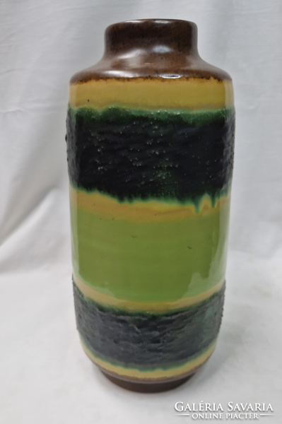Large decorative glazed ceramic vase in perfect condition, 28 cm.