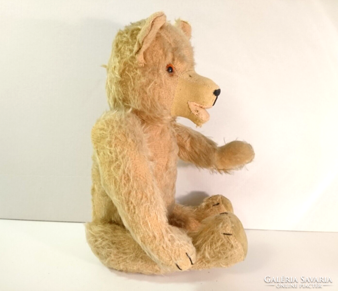 Original antique German Hermann teddy bear from the 1930s! Jointed limbs, mohair fur