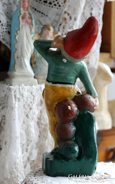 Rarity! Antique plaster garden gnome