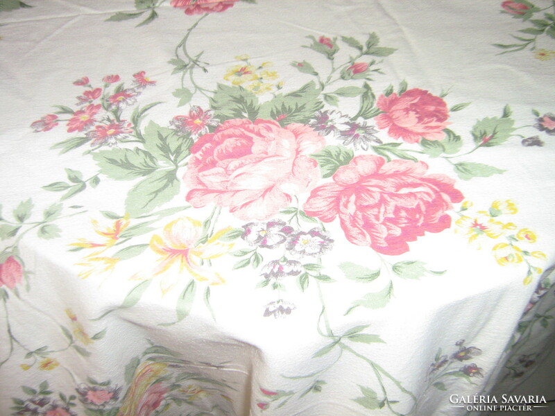 Beautiful pink flannel duvet cover in vintage style