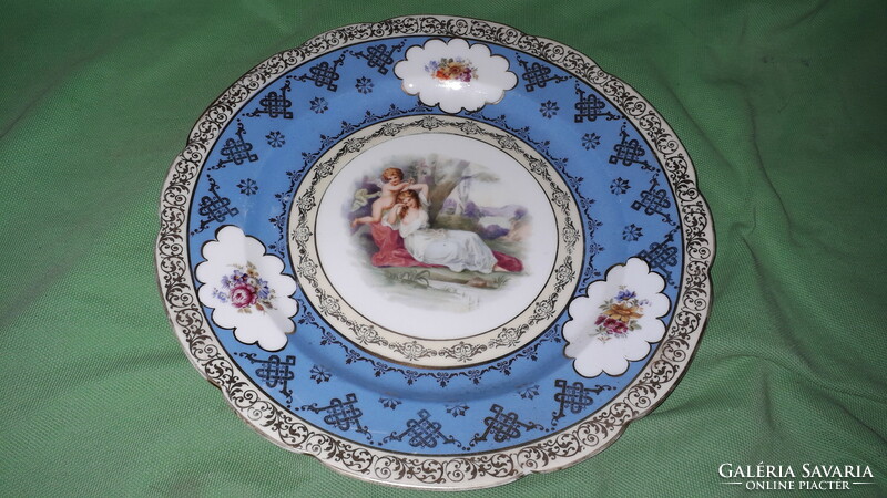 Beautiful 19th century antique baroque royal Vienna numbered cupid and the girl wall plate 21cm