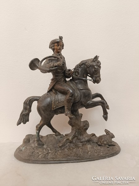 Antik spiáter reneszánsz lovas vadász szobor 215 8401