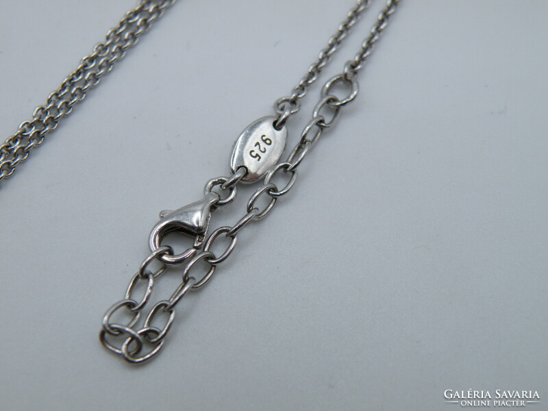 UK0295 FOSSIL ezüst nyaklánc kulcs él lakat medállal 925