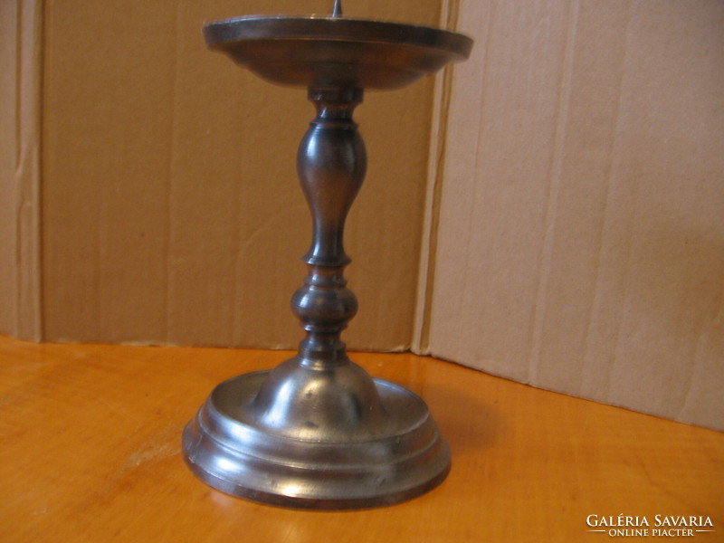 Pewter candle holder marked