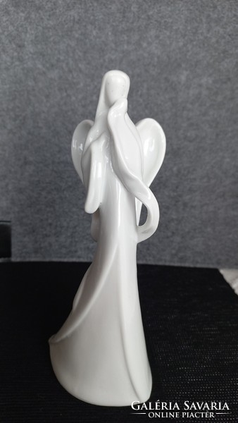 Art deco porcelán angyal, 21 X 9 cm