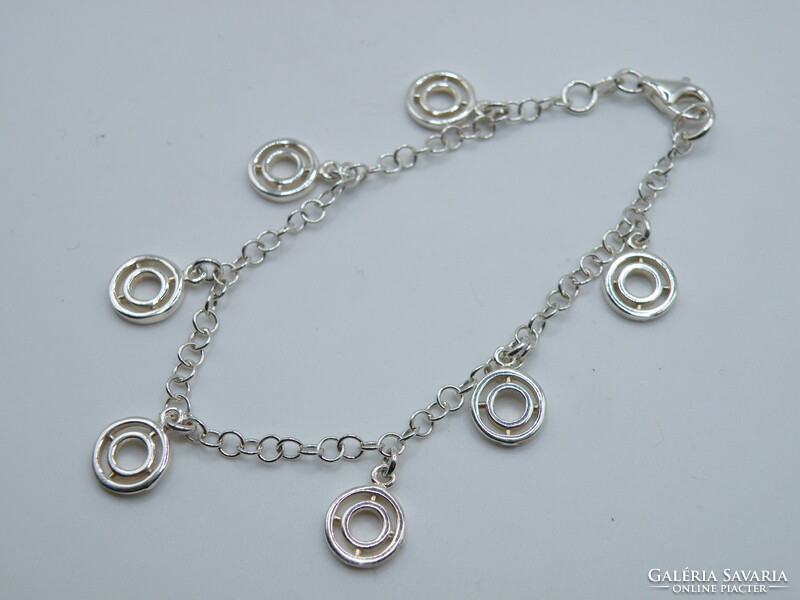 Uk0287 silver bracelet with circular charms 925