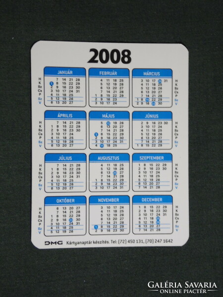 Card calendar, small size, the chicago coup clothing fashion, Pécs source department store, male model, 2008, (6)