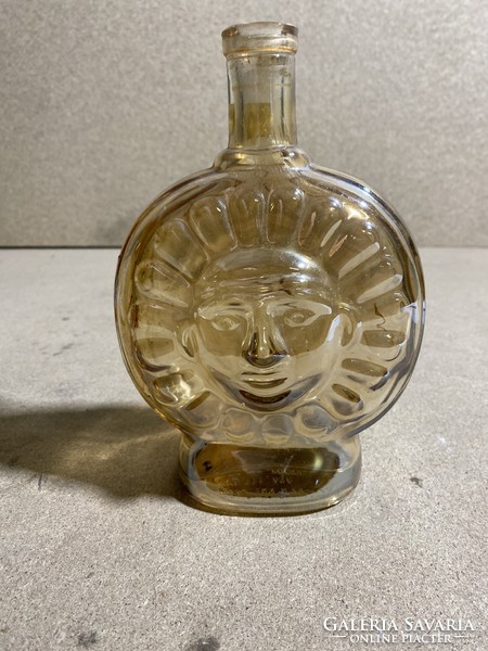 Azték Nap üveg, dél-amerikai likőrös, 21 x 15 cm-es. 3061