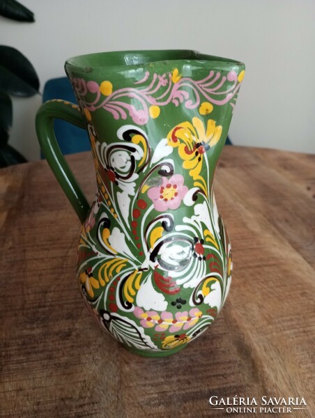 Ceramic hand painted jug