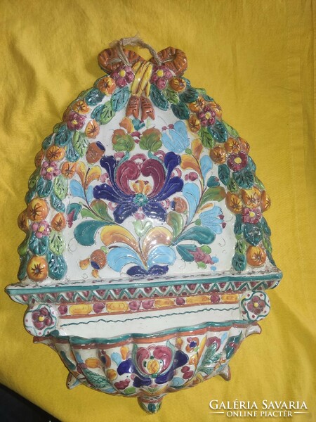 Old large porcelain holy water container