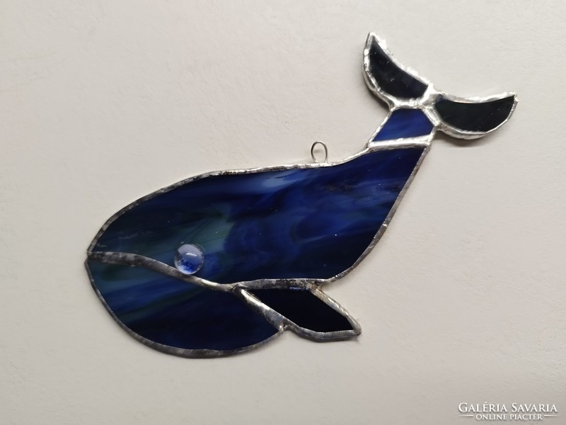 A whale made with the Tiffany technique