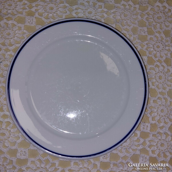 Alföldi porcelain, flat plate with blue stripes