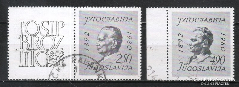 Jugoszlávia  0272 Mi 1830-1831     1,00 Euró