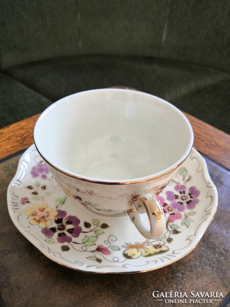 Flawless! Zsolnay butterfly pattern tea cup + base