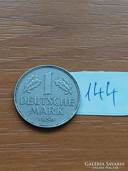 Germany nszk 1 mark 1958 g karlsruhe, copper-nickel 144.