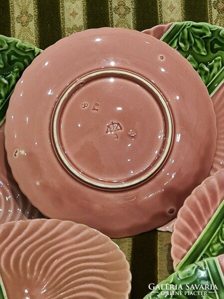 Körmöcbányai antik szecessziós tányér készlet majolika