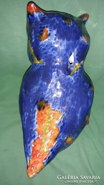 Antique art deco industrial artist biscuit glazed eared owl 19 x 17 cm as shown in the pictures