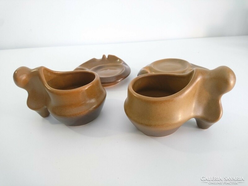 Rare Segesvár ceramic coffee cups (2 pieces), 1970s - mid century modern design