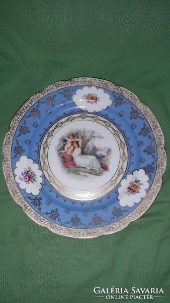 Beautiful 19th century antique baroque royal Vienna numbered cupid and the girl wall plate 21cm