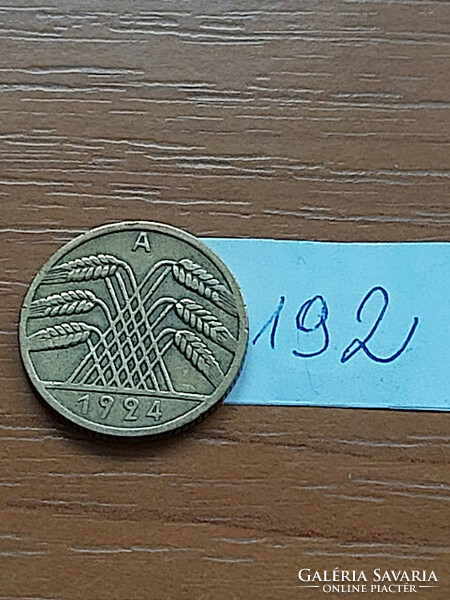 NÉMETORSZÁG 10 REICHSPFENNIG 1924 A Berlin, Alumínium-Bronz  192.