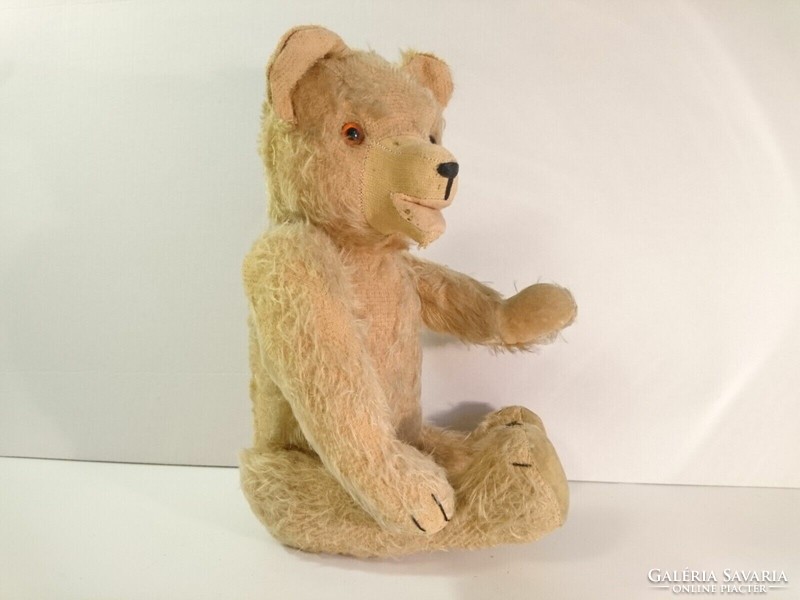 Original antique German Hermann teddy bear from the 1930s! Jointed limbs, mohair fur