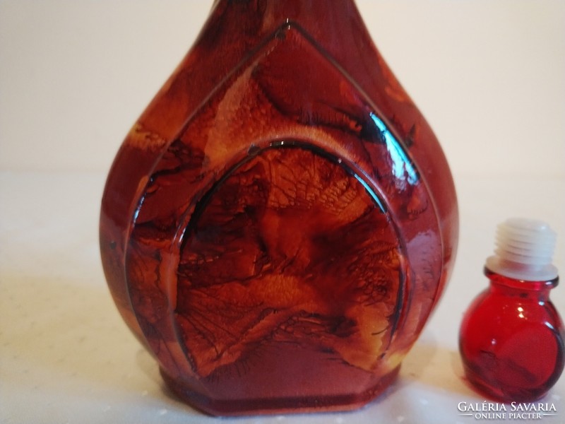 Decorative glass with red cognac