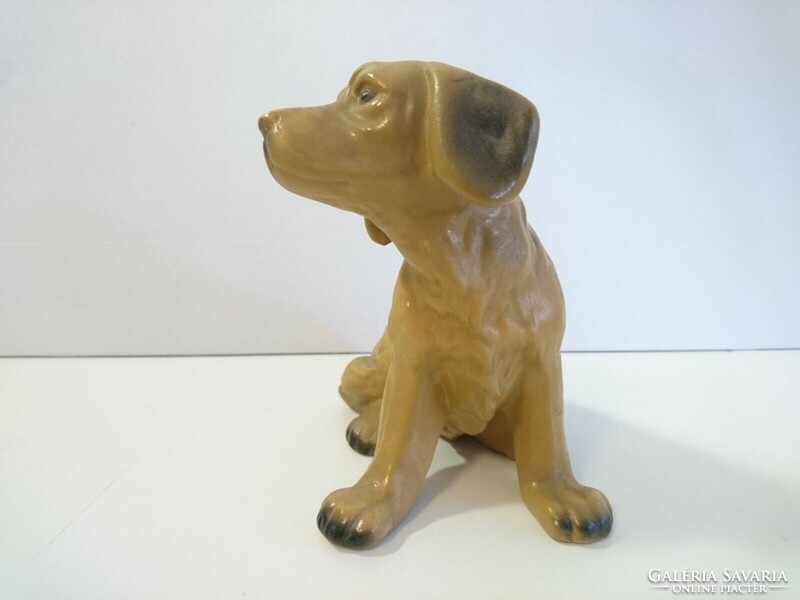 Vintage kerámia / porcelán kutya figura szobor Tacskó vagy Vizsla kölyök? Segesvári kb 1970-es évek