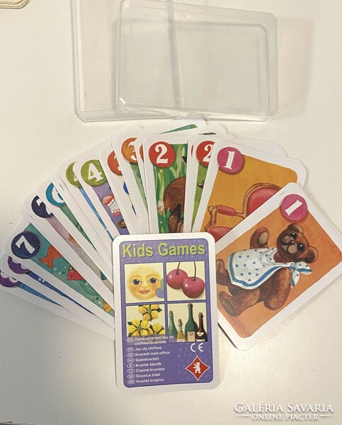 Number quartet quartet card game (approx. 1996) 32 pc set, perfect