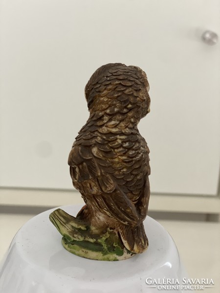 Old owl figurine decoration polyresin resin 8 cm from owl collection