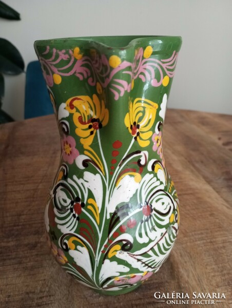 Ceramic hand painted jug