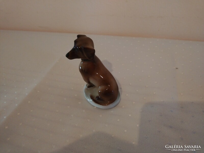 Zsolnay porcelain, dachshund dog