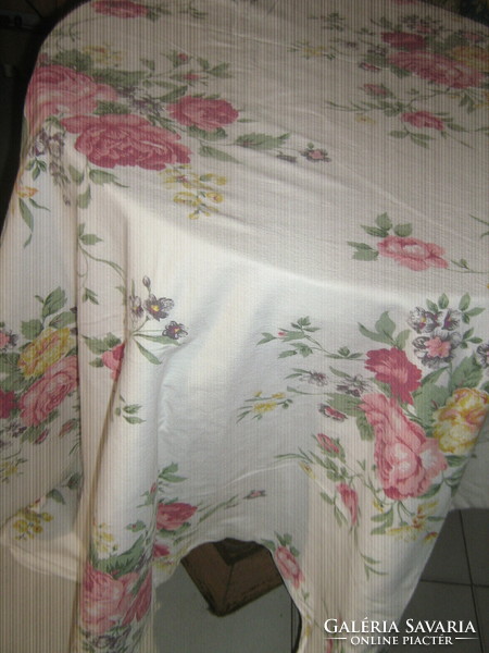 Beautiful pink flannel duvet cover in vintage style