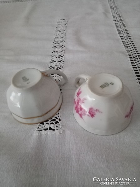 2 db antik Zsolnay porcelán kávés csésze  --- készletkiegészitésre