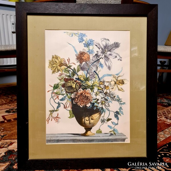 A pair (2 pcs) of beautiful foreign floral still life prints