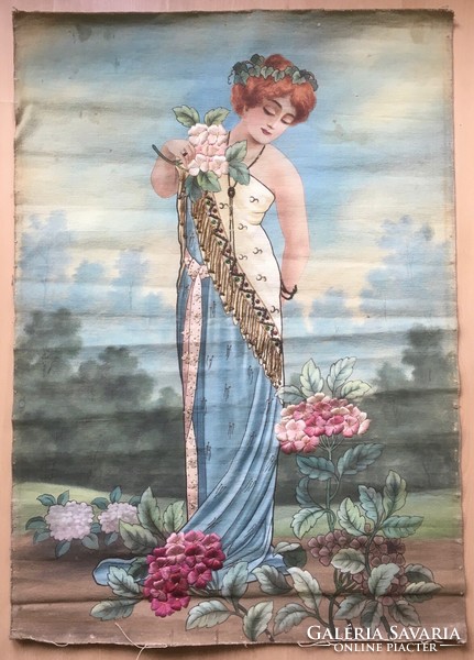 Art Nouveau textile image