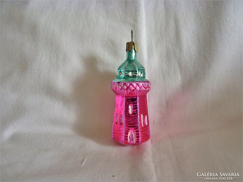Old glass Christmas tree decoration - lighthouse!