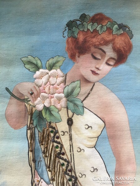 Art Nouveau textile image