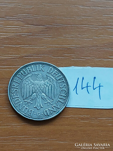 Germany nszk 1 mark 1958 g karlsruhe, copper-nickel 144.