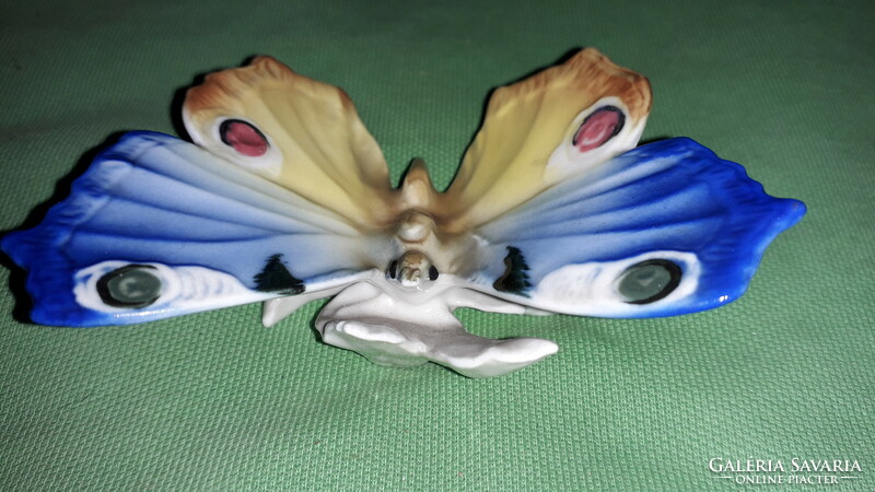 Beautiful antique ens volkstedt porcelain butterfly blue butterfly 10x7 cm as shown in the pictures