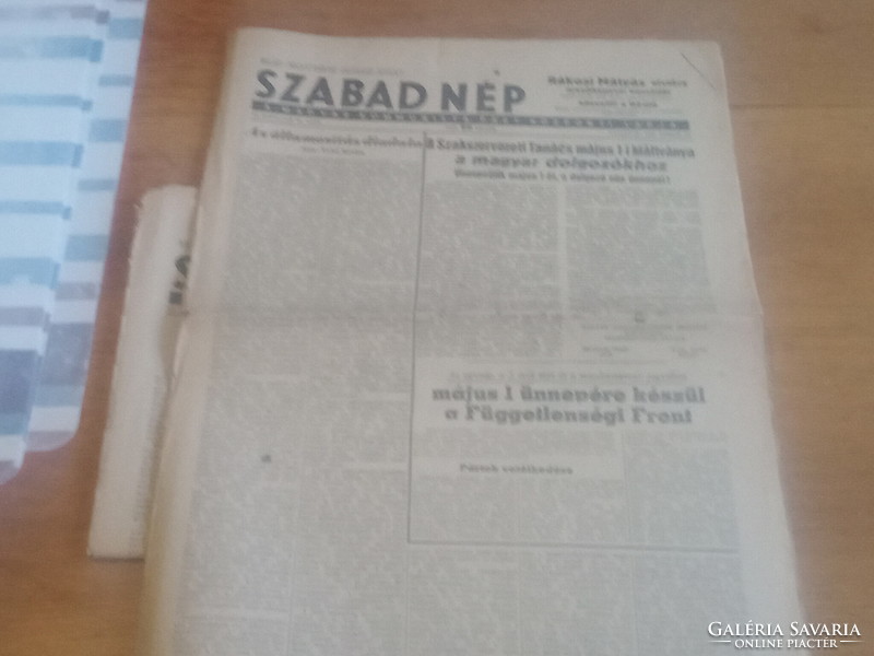 Szabad Nép 1948. április 25  hagyatékból 4000ft óbuda