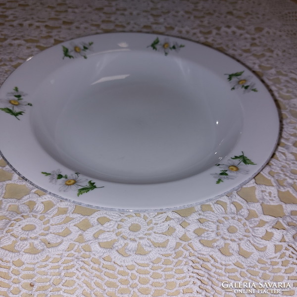 Alföldi margaréta mintás, porcelán mély tányér