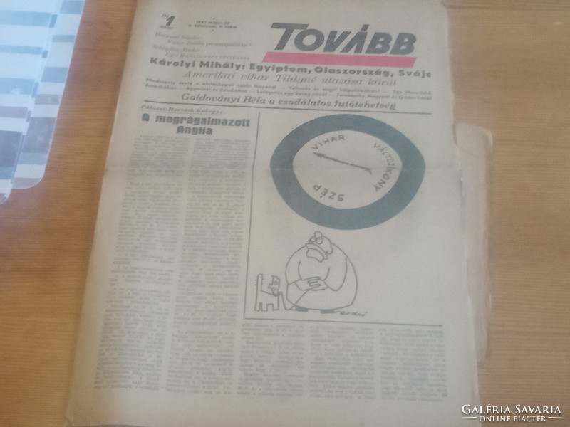 Tovább (újság) 1947. május 30 hagyatékból 4000ft óbuda