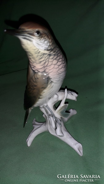 Nagyon szép és ritka ENS VOLKSTEDT porcelán madár Nyaktekercs (Jinx torquilla) 19cm a képek szerint