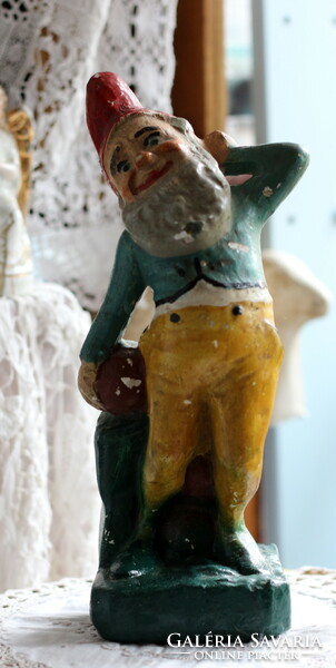 Rarity! Antique plaster garden gnome