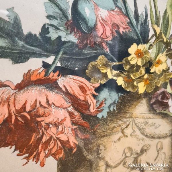 A pair (2 pcs) of beautiful foreign floral still life prints