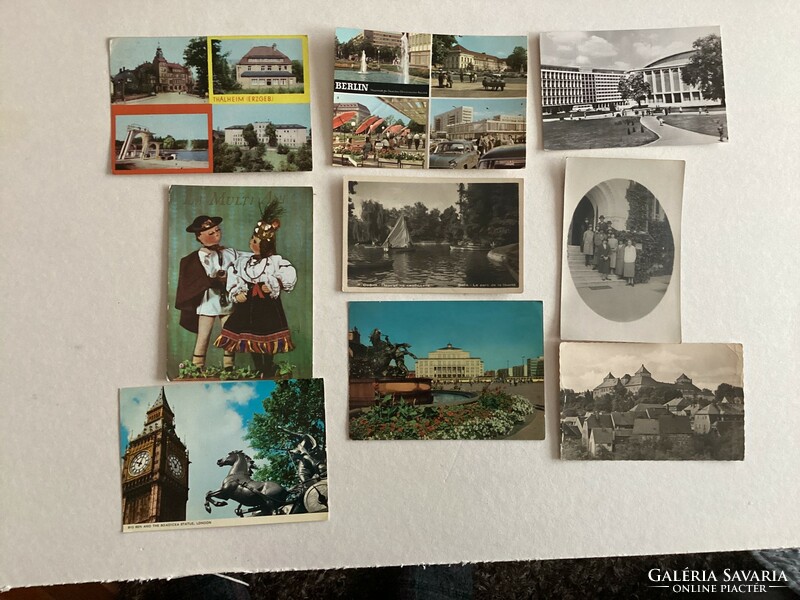 9 postcards. (H).